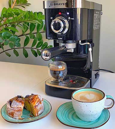 Обзор рожковой кофеварки Brayer BR1100