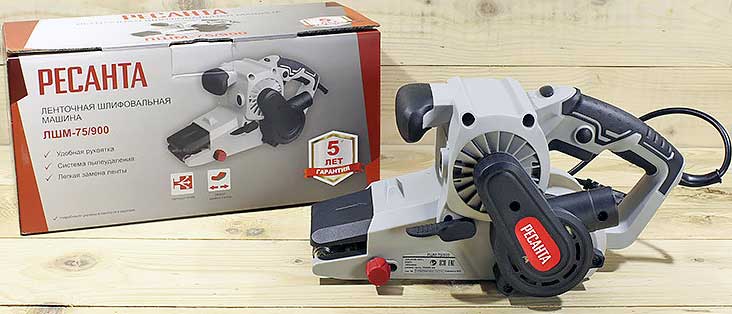 Обзор ленточной шлифовальной машины Ресанта ЛШМ-75/900