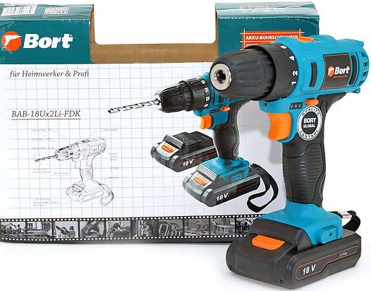 Обзор и тестирование дрели-шуруповерта Bort BAB-18Ux2Li-FDK