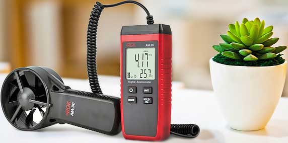 Обзор анемометра с термометром RGK AM-30