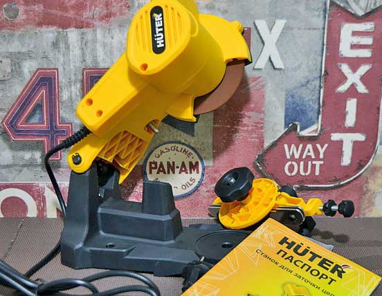 Обзор станка для заточки пильных цепей Huter ECS-100