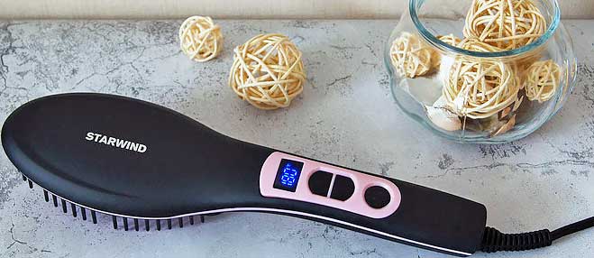 Обзор расчески-выпрямителя для волос Starwind STB 7570