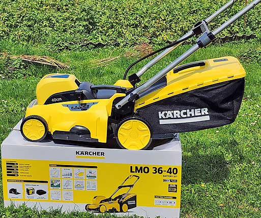 Обзор газонокосилки KARCHER LMO 36-40 Battery: свобода работы на аккумуляторах 36 Вольт