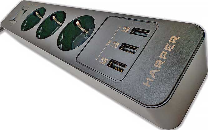 Обзор сетевого фильтра Harper UCH-360 — стильный и производительный
