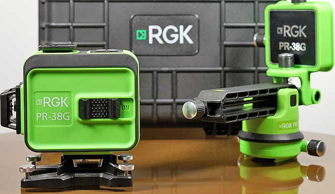 Лазерный нивелир RGK PR-38G — Максимальная точность, отличная яркость
