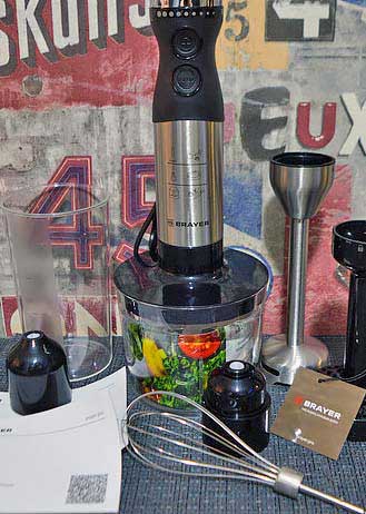 Обзор погружного блендера BRAYER BR1244 с насадкой для картофельного пюре