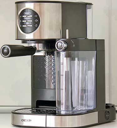 Обзор рожковой кофеварки DEXP EMA-1400