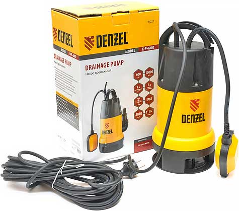 Обзор дренажного погружного насоса Denzel DP600