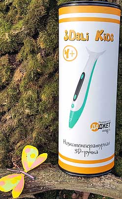 3D-ручка Даджет 3Dali Kids FB0120G - безопасна для детей.