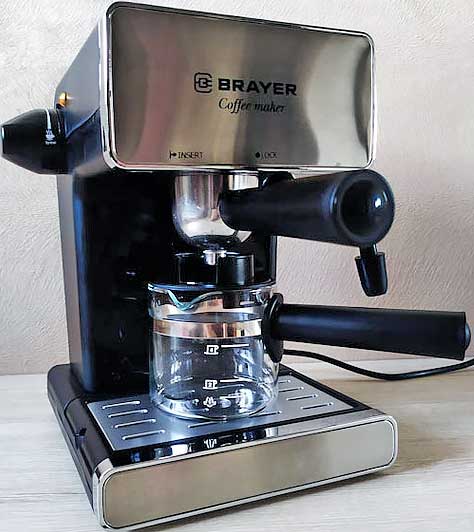 Обзор рожковой кофеварки BRAYER BR1103